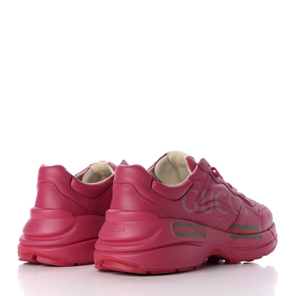 Gucci Calfskin Logo Mens Rhyton Sneakers 8.5 Box Pink 4 of 16