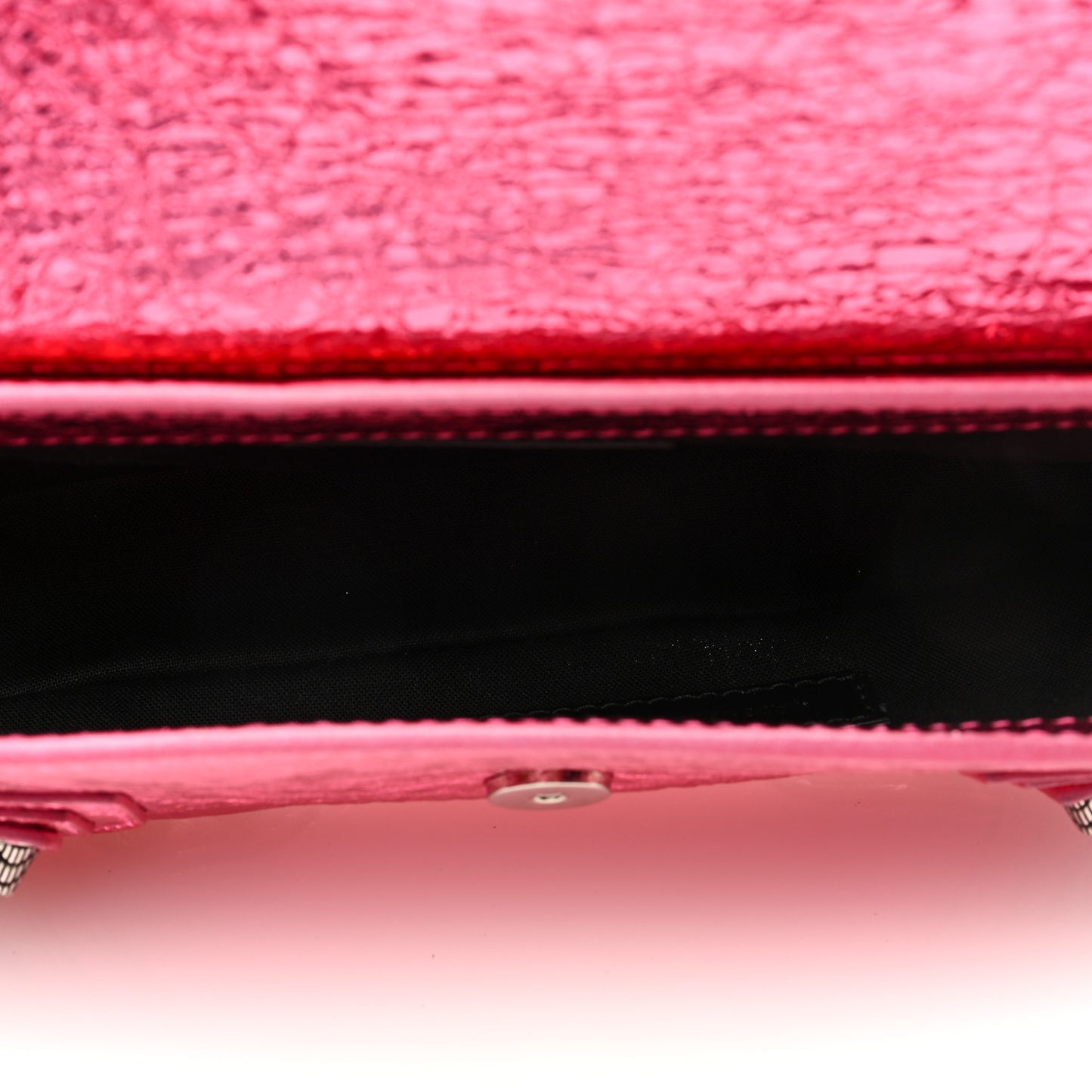 Metallic Agneau Arena Le Cagole Sling Bag XS Pink