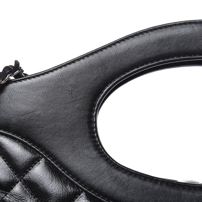 Chanel Glazed Lambskin Quilted Small 31 Shopping Bag Black 11 of 11