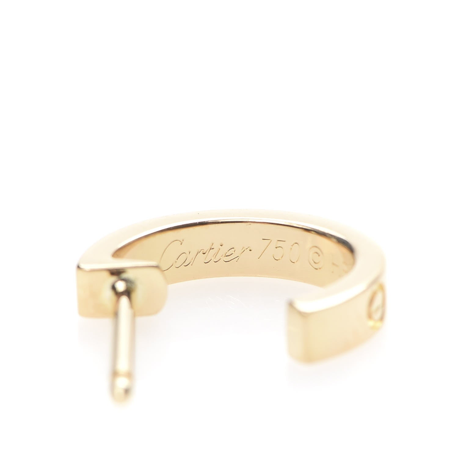 Cartier 18K Yellow Gold Small LOVE Hoop Earrings 5 of 6