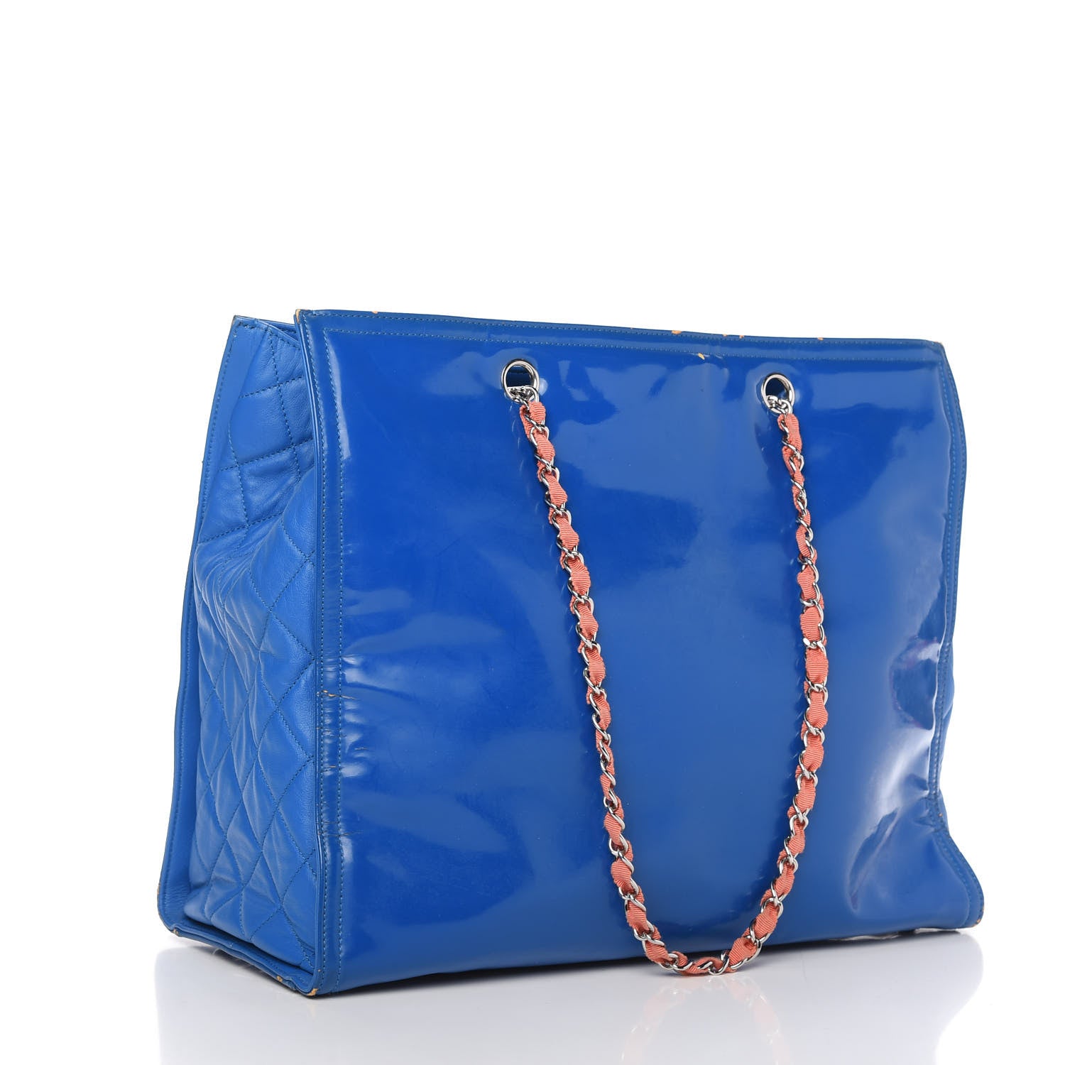Chanel Vinyl Lipstick Tote Blue 3 of 15