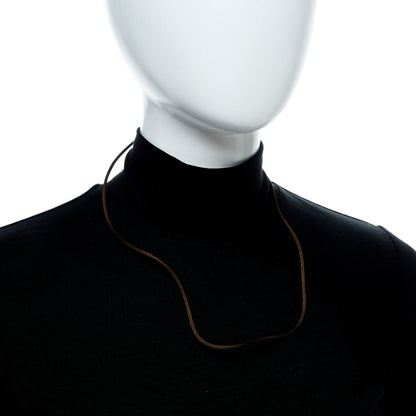 Cartier 18K Yellow Silk Gold Cord Necklace Brown 2 of 4