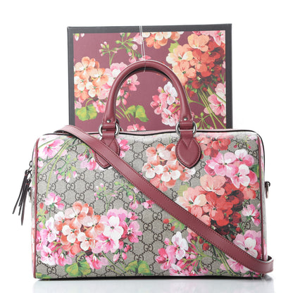 Gucci GG Supreme Monogram Blooms Medium Boston Beige Multicolor Dry Rose 16 of 16