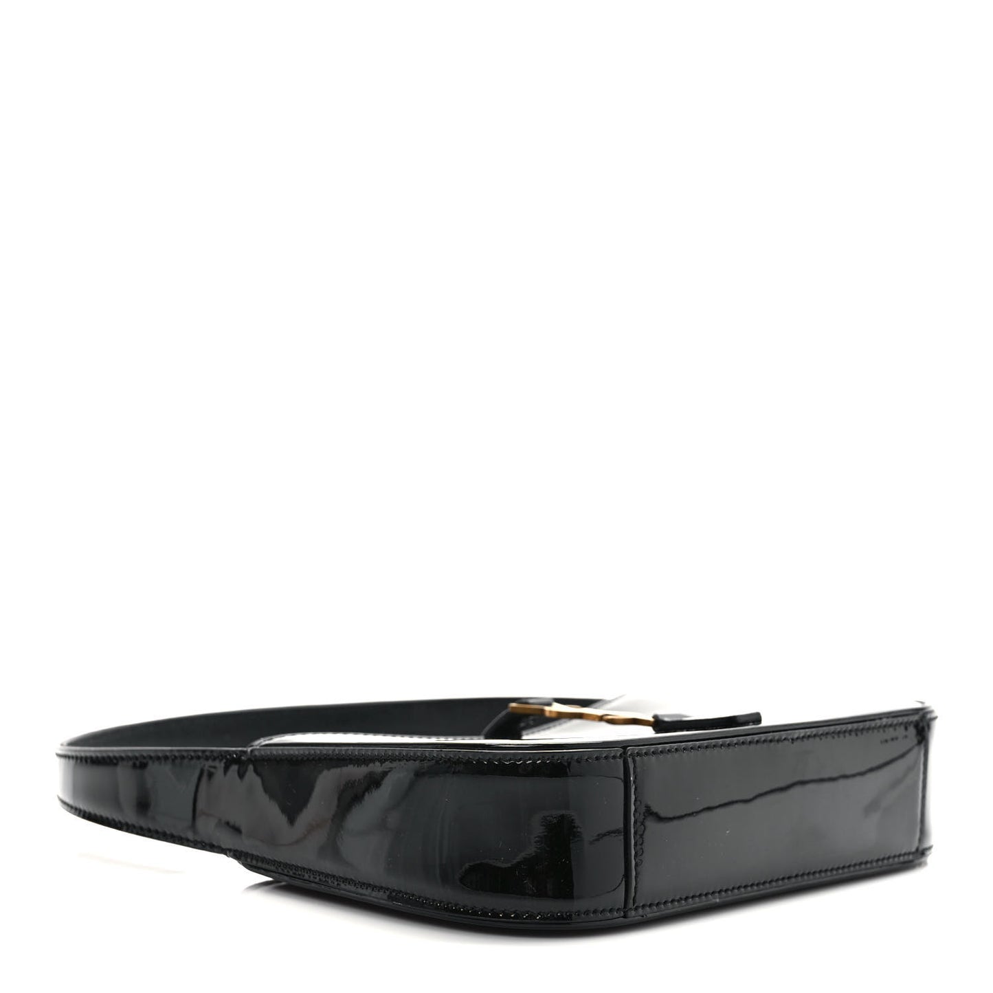 Patent Calfskin Le 5 A 7 Mini Hobo Black