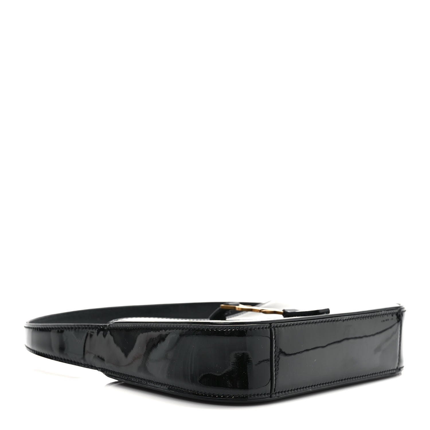 Saint Laurent Patent Calfskin Le 5 A 7 Mini Hobo Black 4 of 8