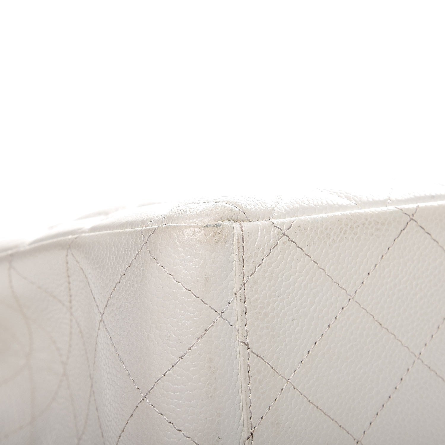 Chanel Caviar Quilted Maxi Double Flap White 12 of 16