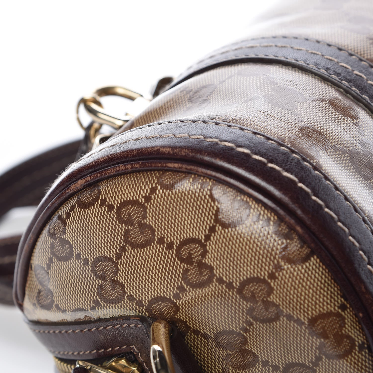 Gucci Crystal Monogram Duchessa Small Boston Bag Brown 14 of 22