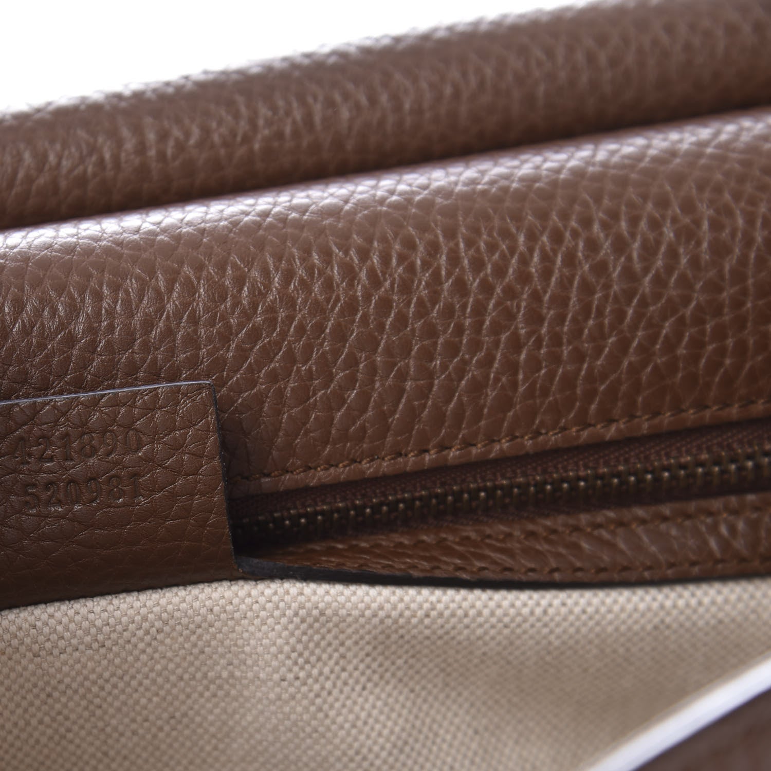 Gucci Calfskin Small GG Marmont Top Handle Bag Brown 10 of 16