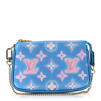 Louis Vuitton Vernis Valentine Mini Pochette Accessories Baby Blue Neon 1 of 6