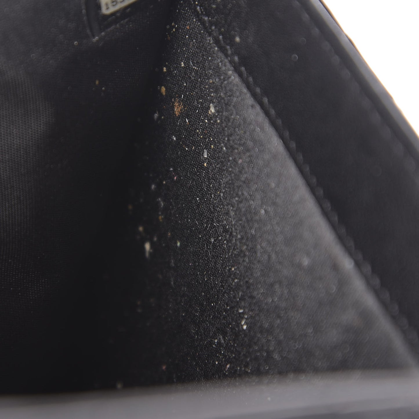 Patent Quilted Large Brilliant Flap Wallet Black