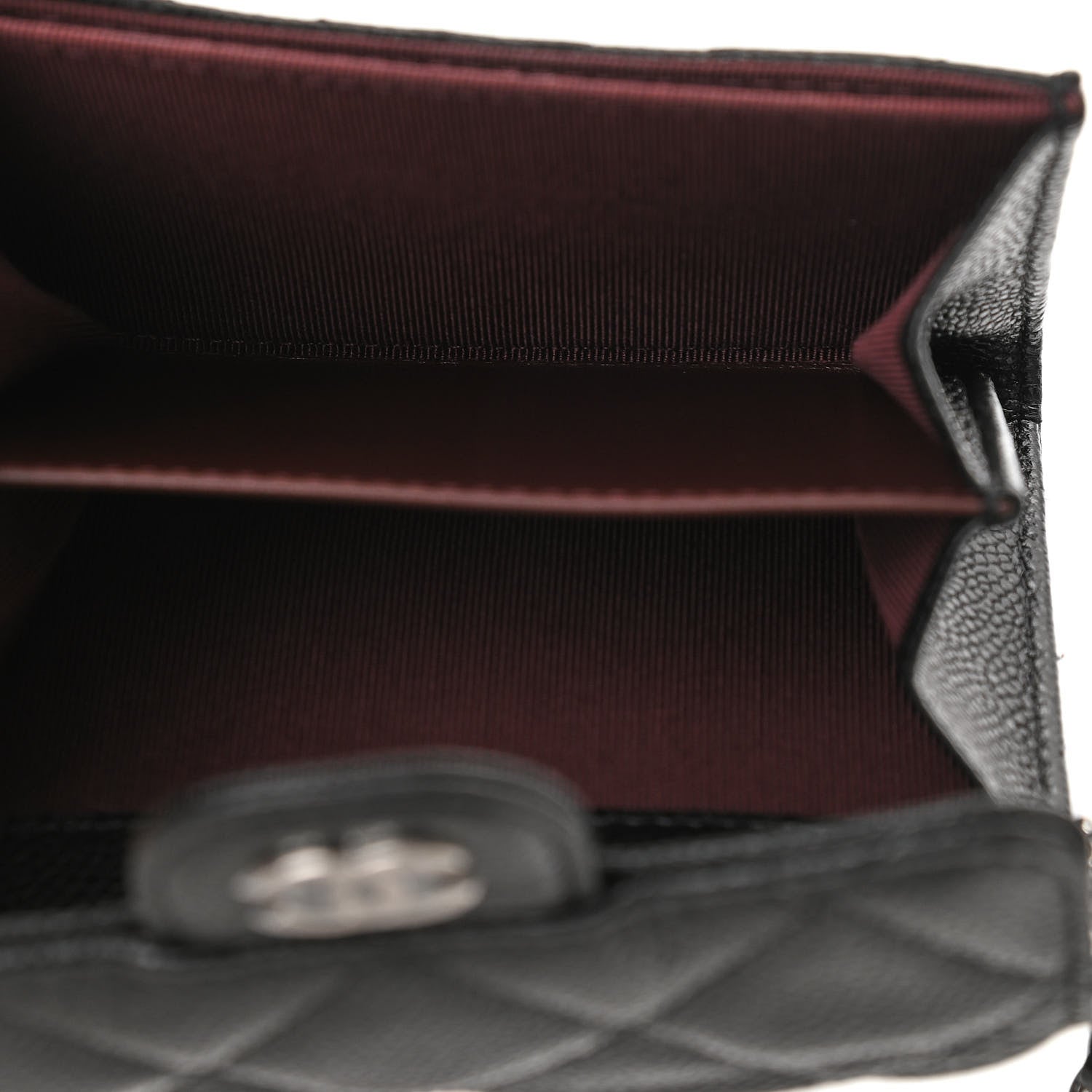 Chanel Caviar Quilted Flap Card Holder On Chain Black 7 of 12