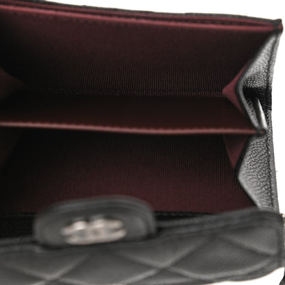 Chanel Caviar Quilted Flap Card Holder On Chain Black 7 of 12