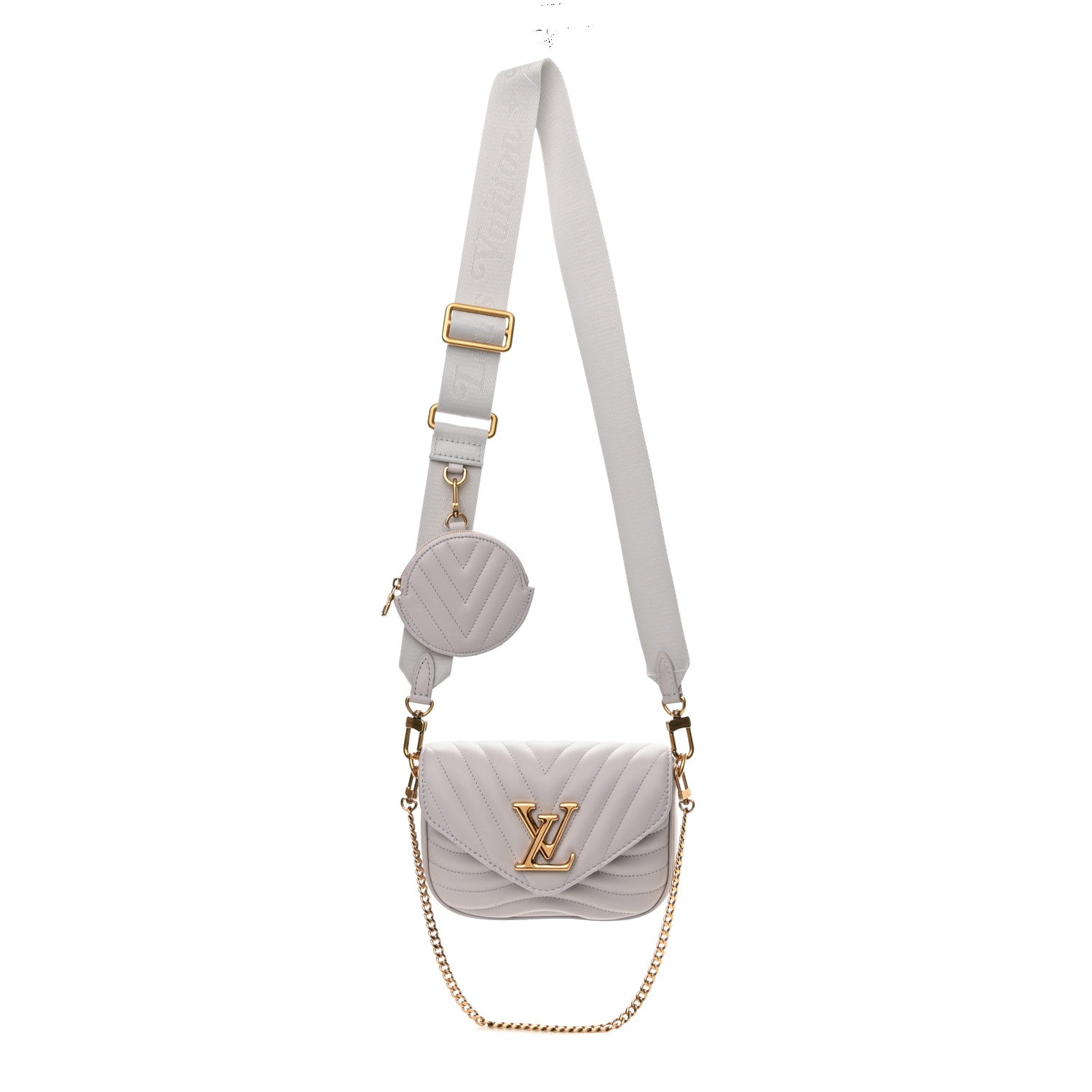 Louis Vuitton Calfskin New Wave Multi Pochette Brume 1 of 8
