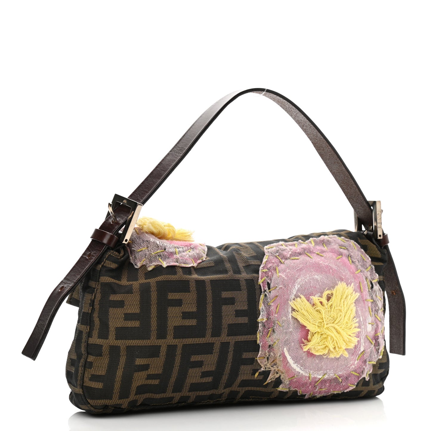 Zucca Flower Applique Baguette Tobacco