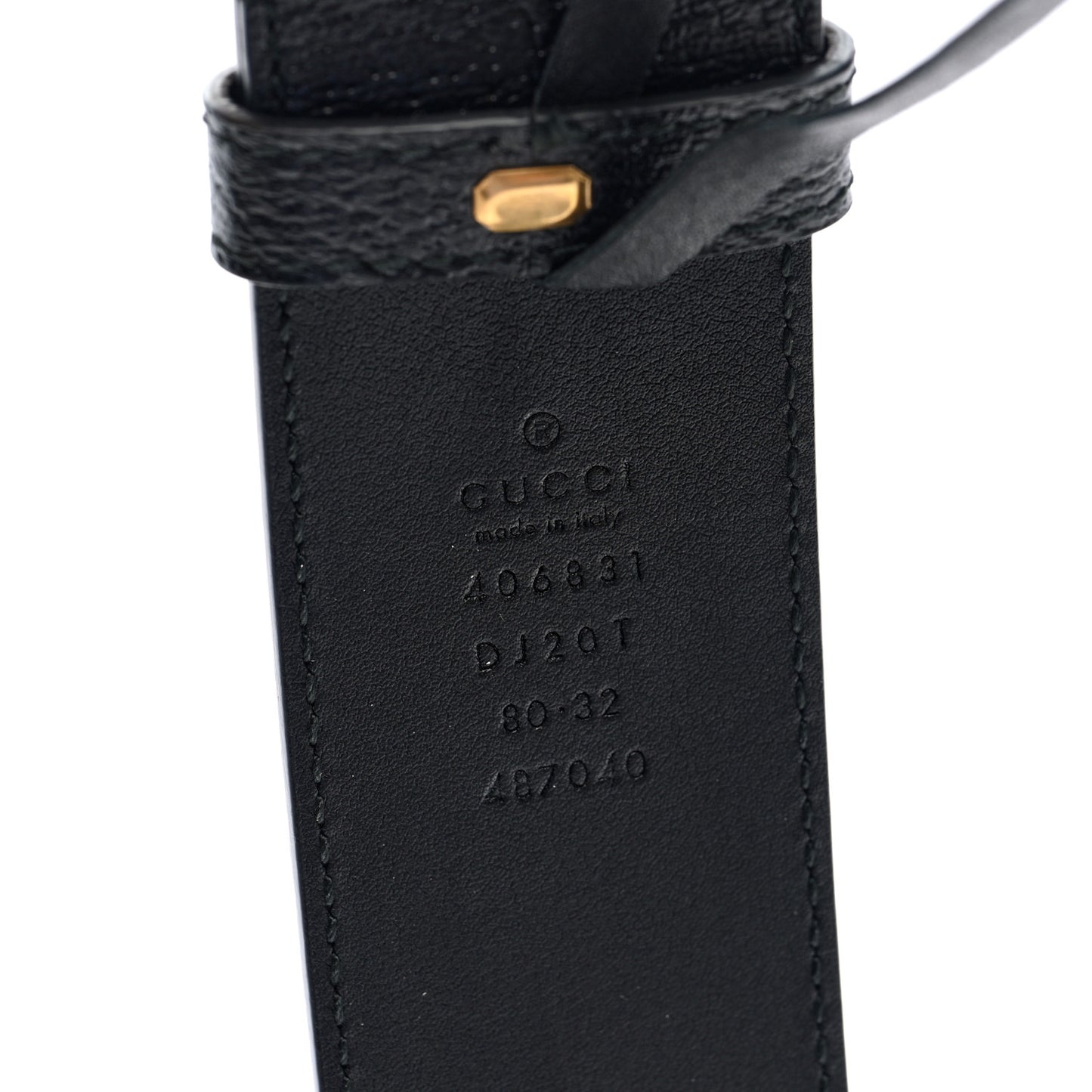 Textured Calfskin Double G 40mm Belt 80 32 Black
