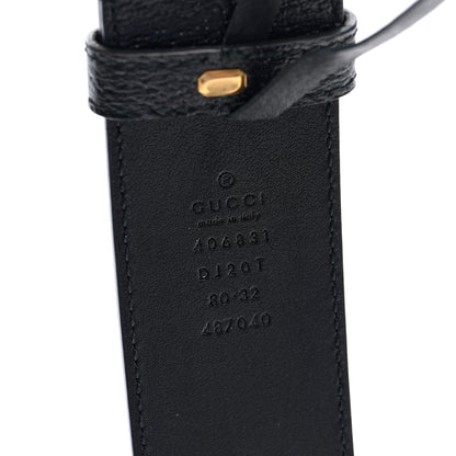Gucci Textured Calfskin Double G 40mm Belt 80 32 Black 4 of 4