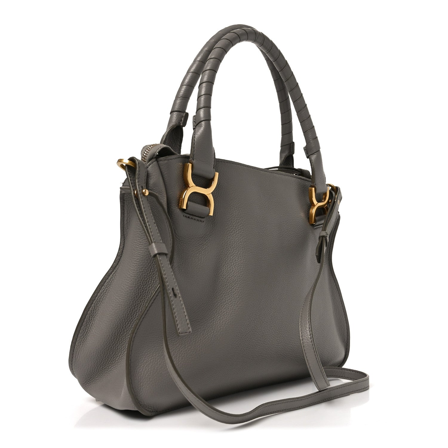 Chloe Calfskin Small Marcie Satchel Cashmere Grey 3 of 10