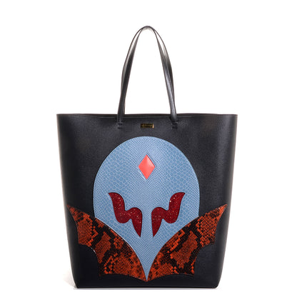 Stella McCartney Faux Leather Superstellaheroes Tote Black Skylight 1 of 8