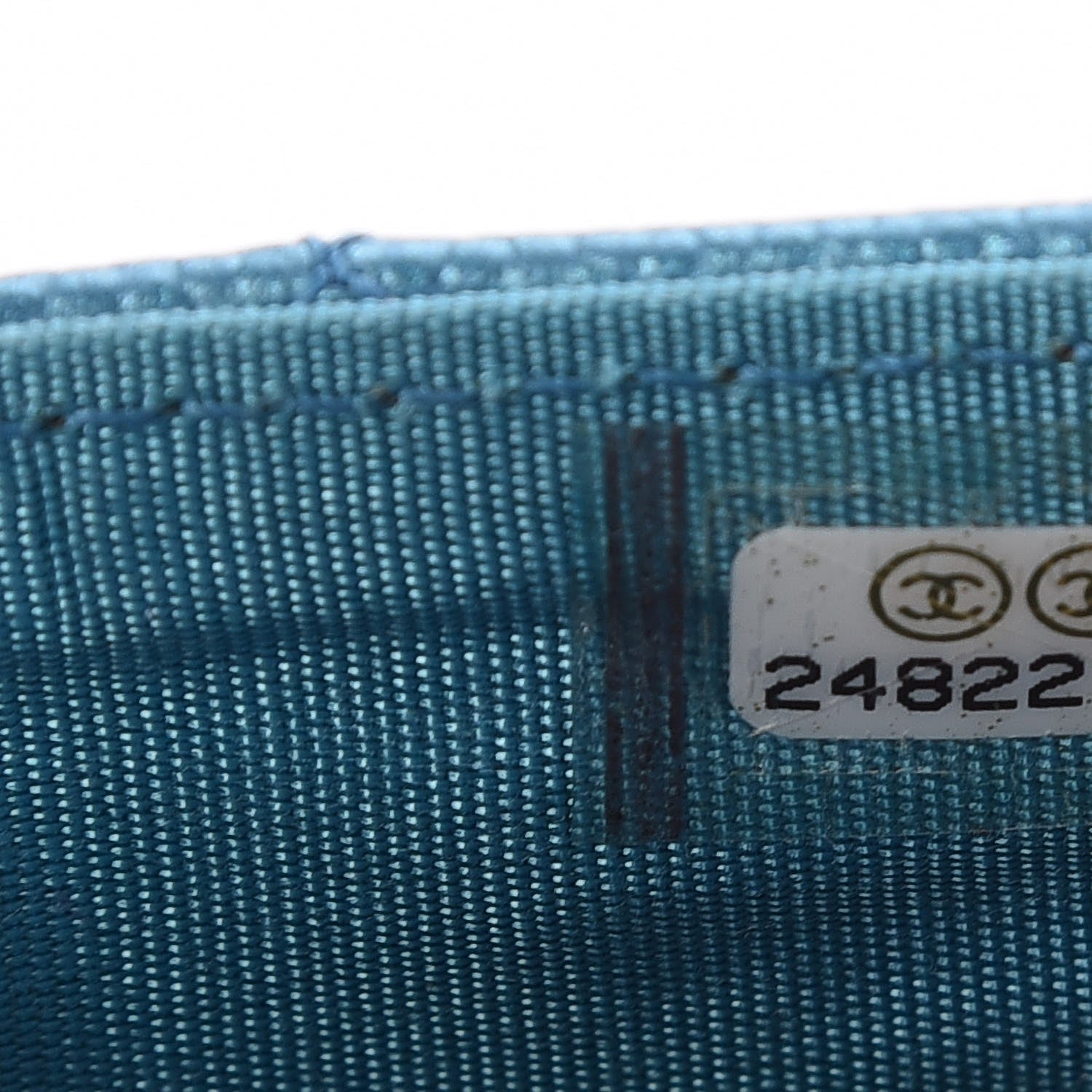 Chanel Metallic Caviar Quilted Boy Card Holder Wallet Turquoise 8 of 8