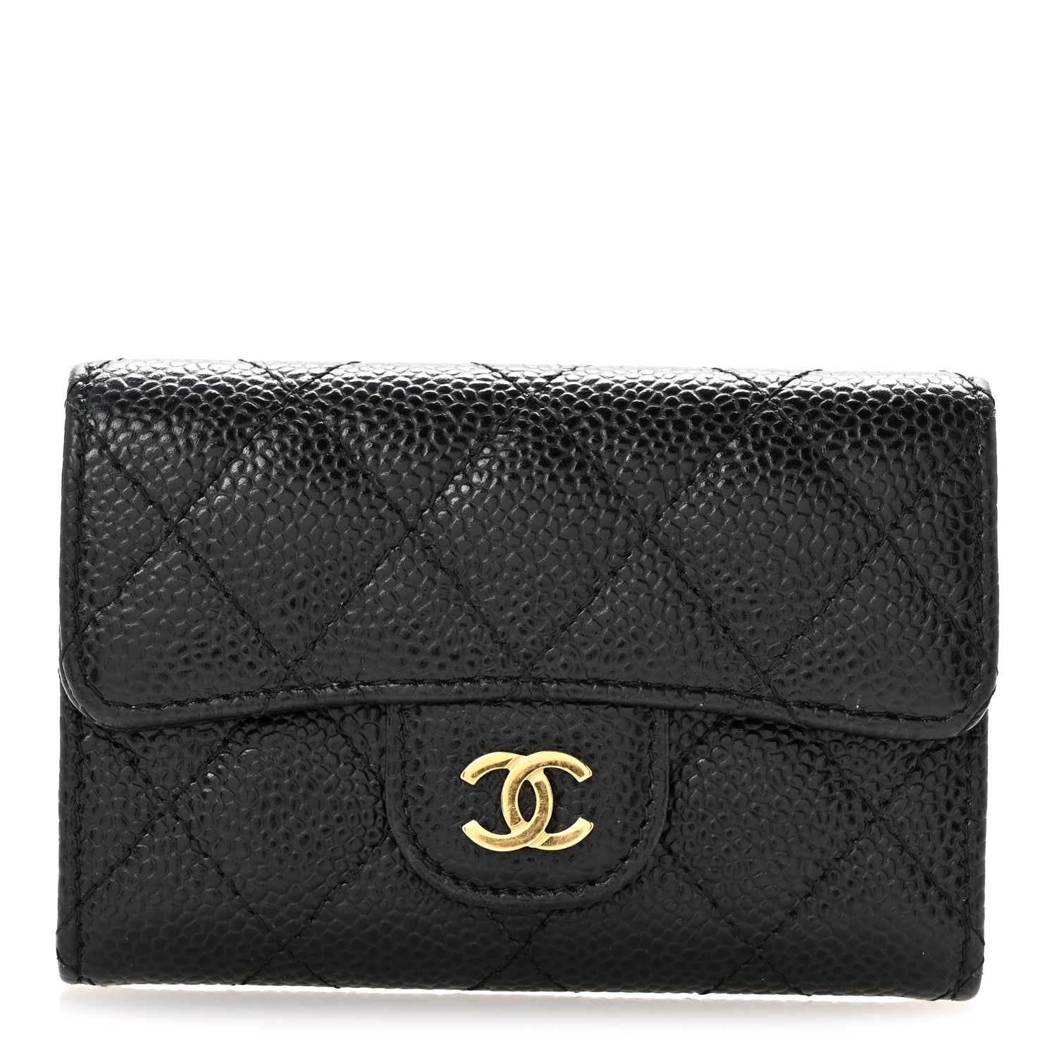 Chanel Caviar Quilted Flap Card Holder Black 9 of 10