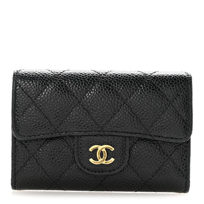 Chanel Caviar Quilted Flap Card Holder Black 9 of 10