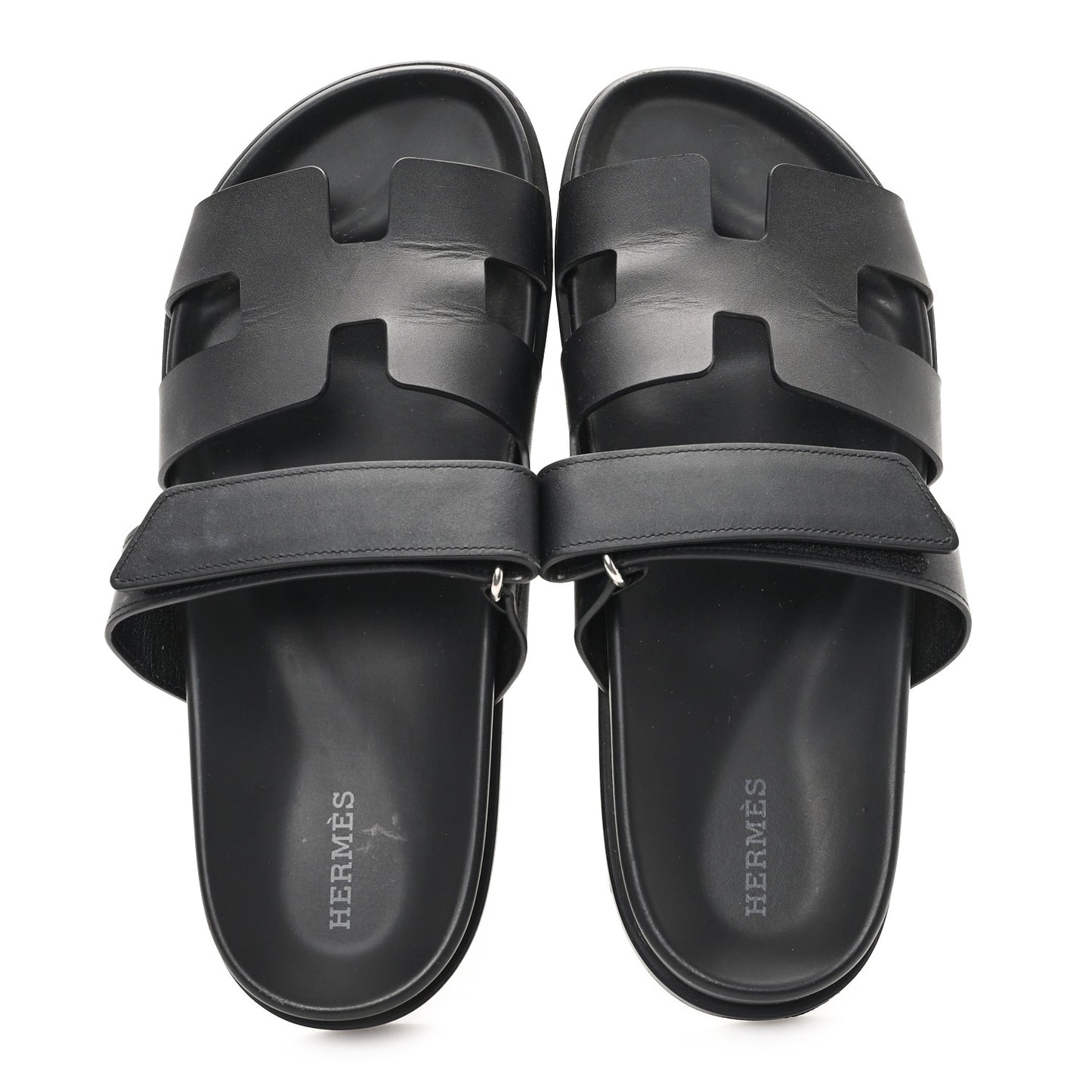 Calfskin Womens Chypre Sandals 40.5 Black