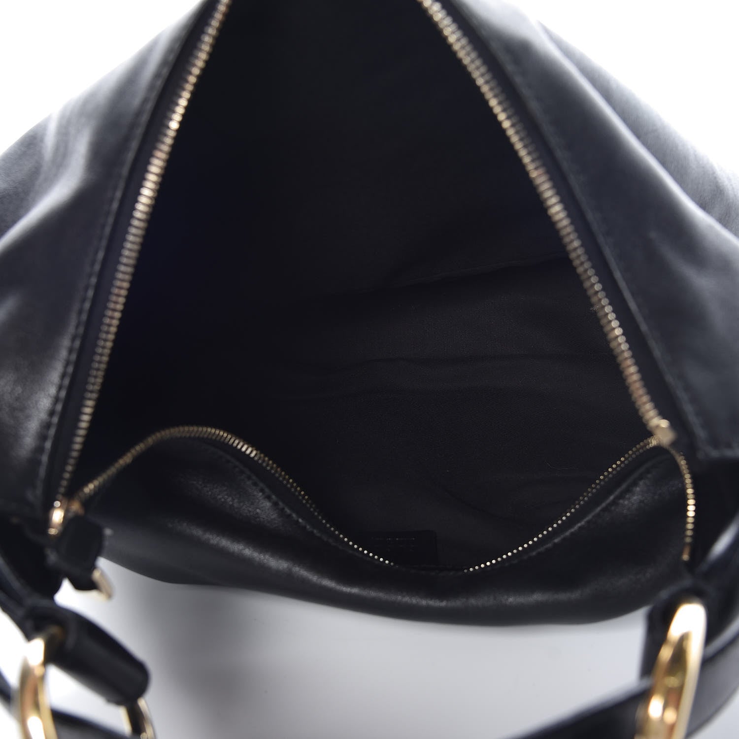 Gucci Calfskin Medium Horsebit Chain Hobo Black 7 of 9