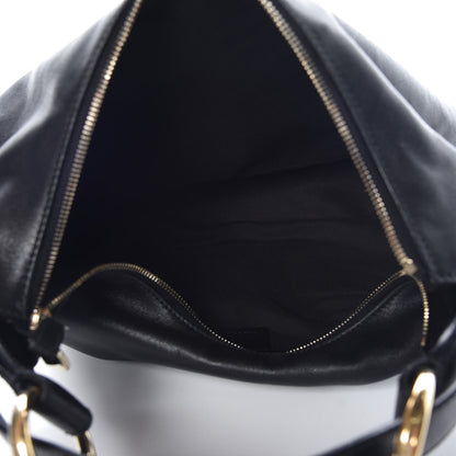 Gucci Calfskin Medium Horsebit Chain Hobo Black 7 of 9