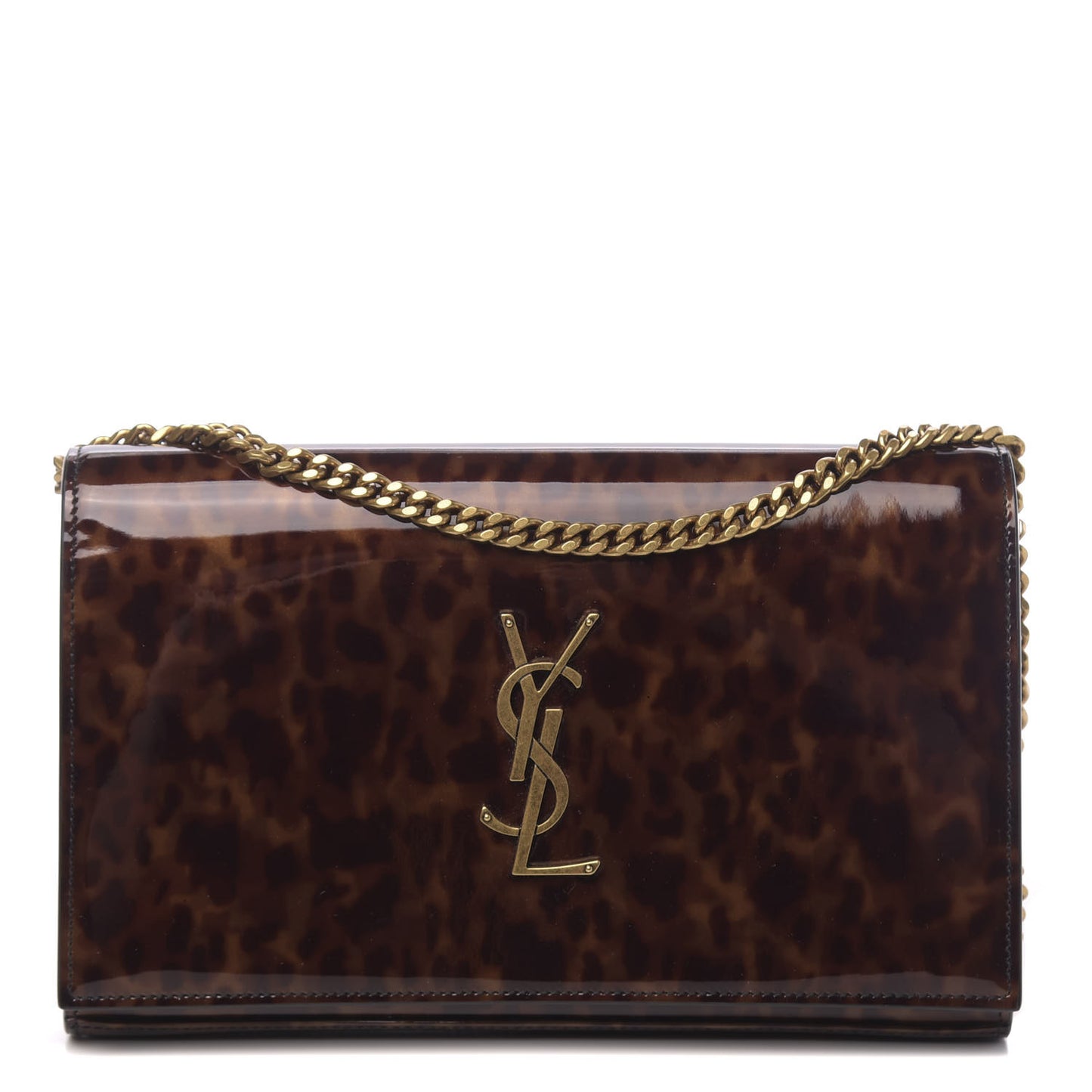Patent Monogram Chain Wallet Tortoiseshell