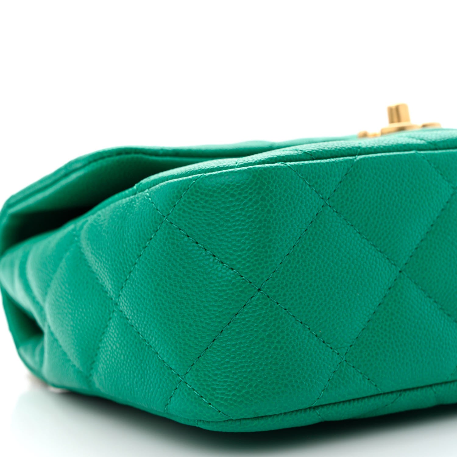 Chanel Caviar Quilted Sweetheart Flap Green 9 of 10