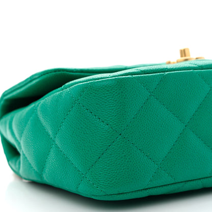 Chanel Caviar Quilted Sweetheart Flap Green 9 of 10