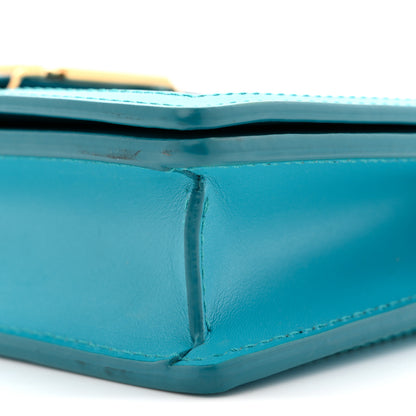 Versace Calfskin Greca Goddess Wallet On Chain Blue 9 of 12
