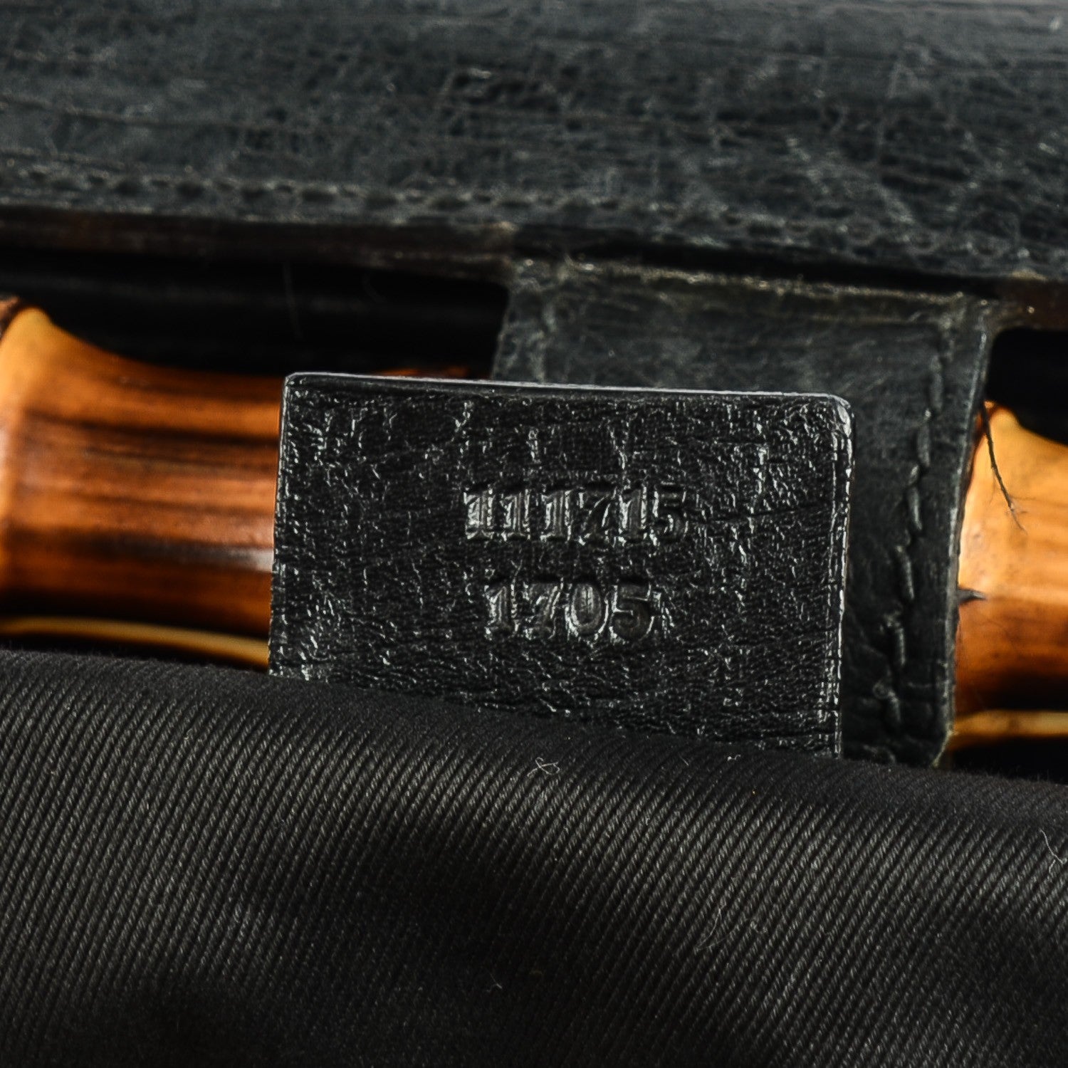 Gucci Monogram Bamboo Bullet Handbag Black 7 of 9