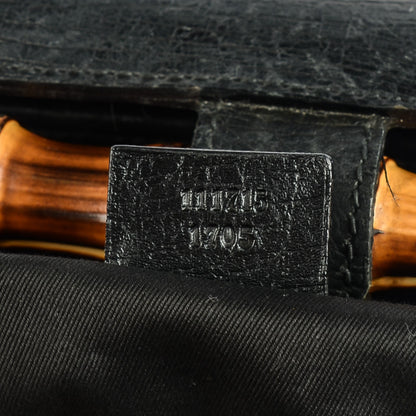 Gucci Monogram Bamboo Bullet Handbag Black 7 of 9
