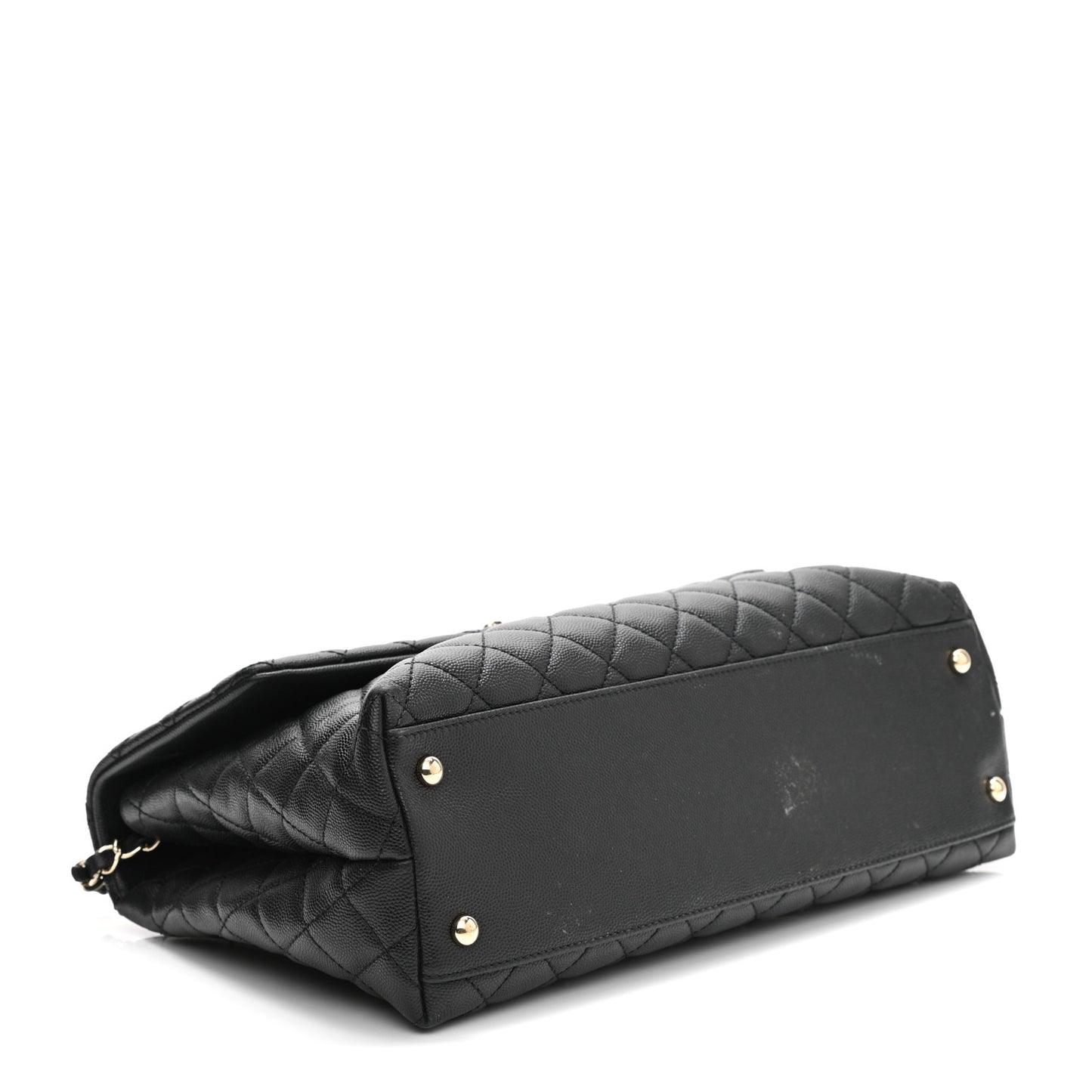 Caviar Quilted Medium Coco Handle Flap Black