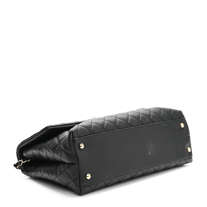 Chanel Caviar Quilted Medium Coco Handle Flap Black 4 of 13