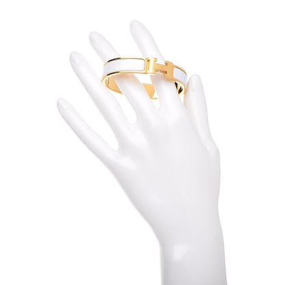 Hermes Enamel Narrow Clic Clac H Bracelet PM White 2 of 6