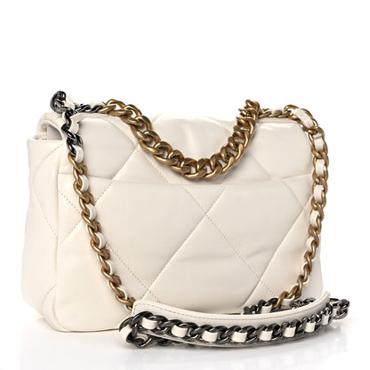 Chanel Lambskin Quilted Medium Chanel 19 Flap White 3 of 10