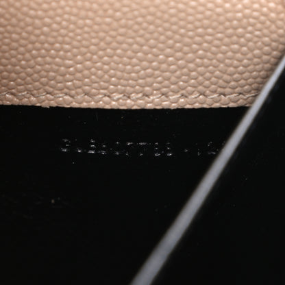 Saint Laurent Grain De Poudre Monogram Uptown Chain Wallet Dark Beige 8 of 11