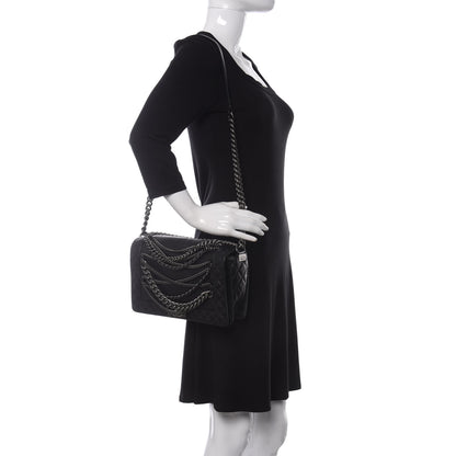 Chanel Calfskin Enchained New Medium Boy Flap Black 2 of 10