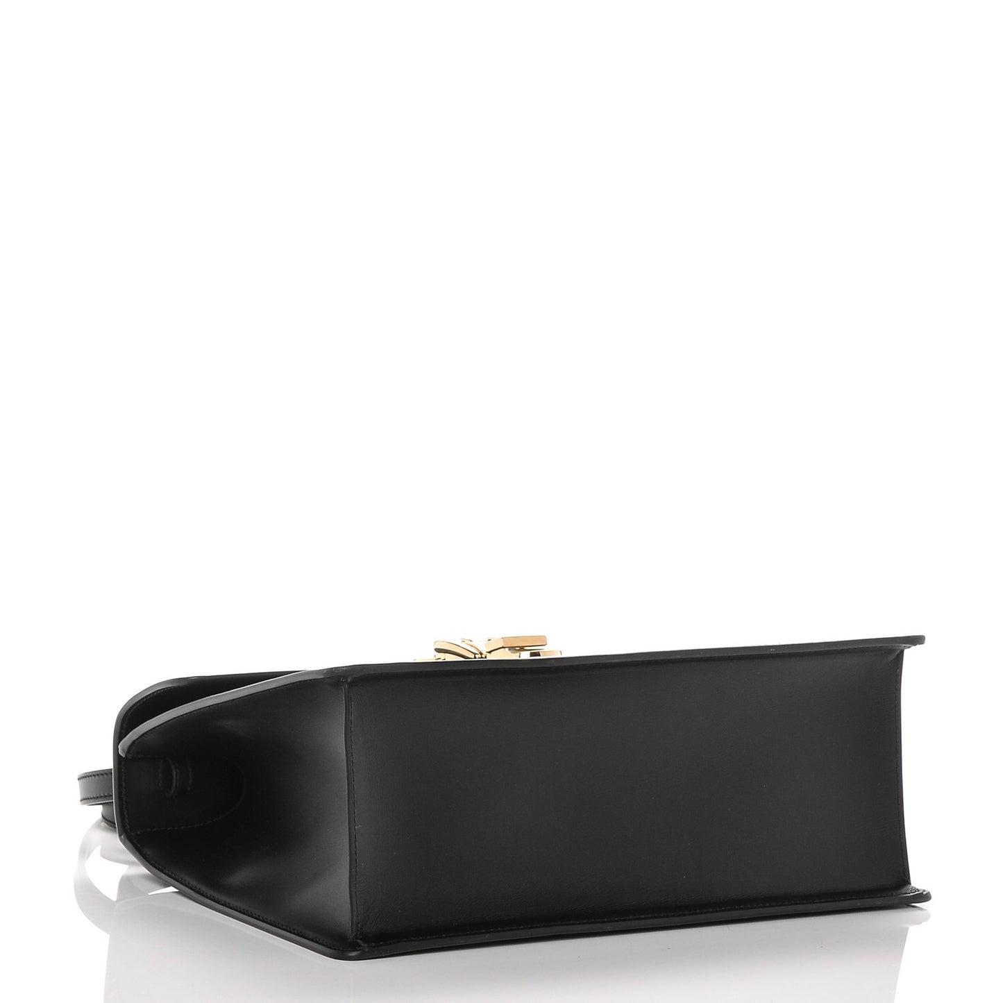 Calfskin Medium Sylvie Top Handle Bag Black