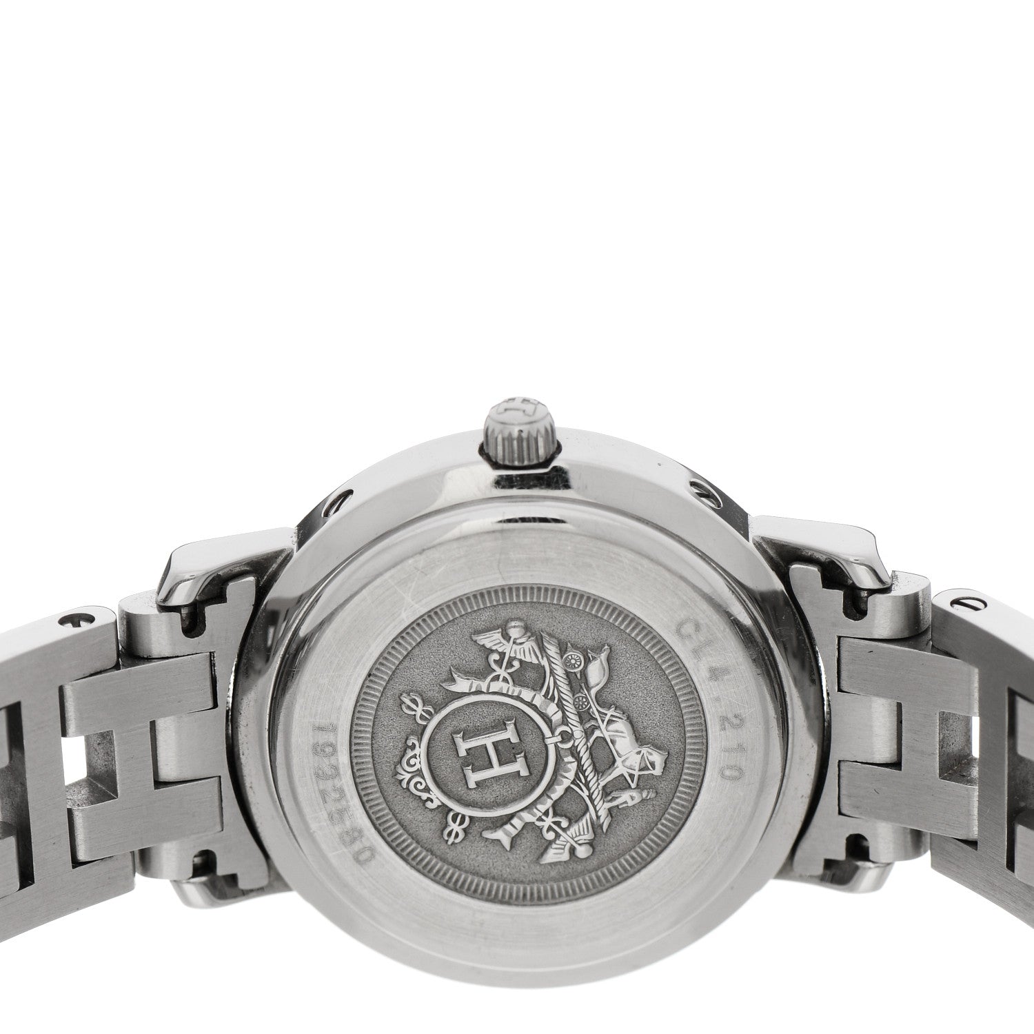 Hermes Stainless Steel 24mm Clipper Quartz Watch White 4 of 6