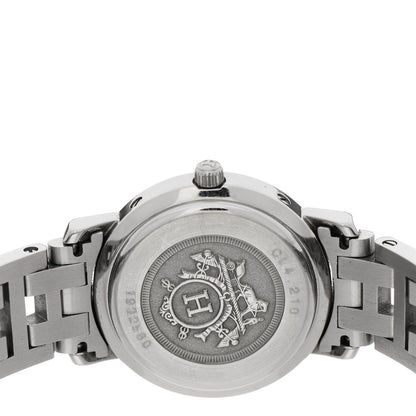Hermes Stainless Steel 24mm Clipper Quartz Watch White 4 of 6