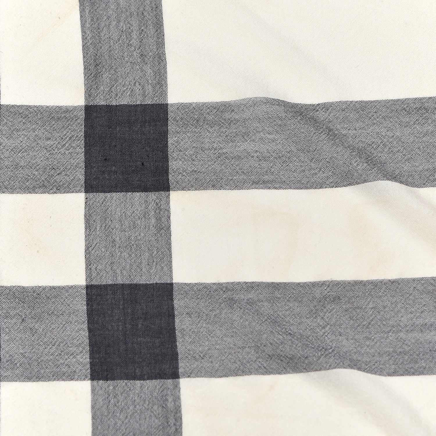 Burberry Merino Wool Check Square Scarf Ivory 4 of 5