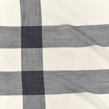 Burberry Merino Wool Check Square Scarf Ivory 4 of 5