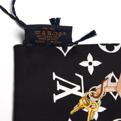 Louis Vuitton Silk Monogram Confidential Bandeau Black 7 of 7