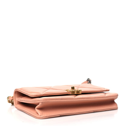 Chanel Lambskin Quilted Chanel 19 Wallet On Chain WOC Beige 4 of 12