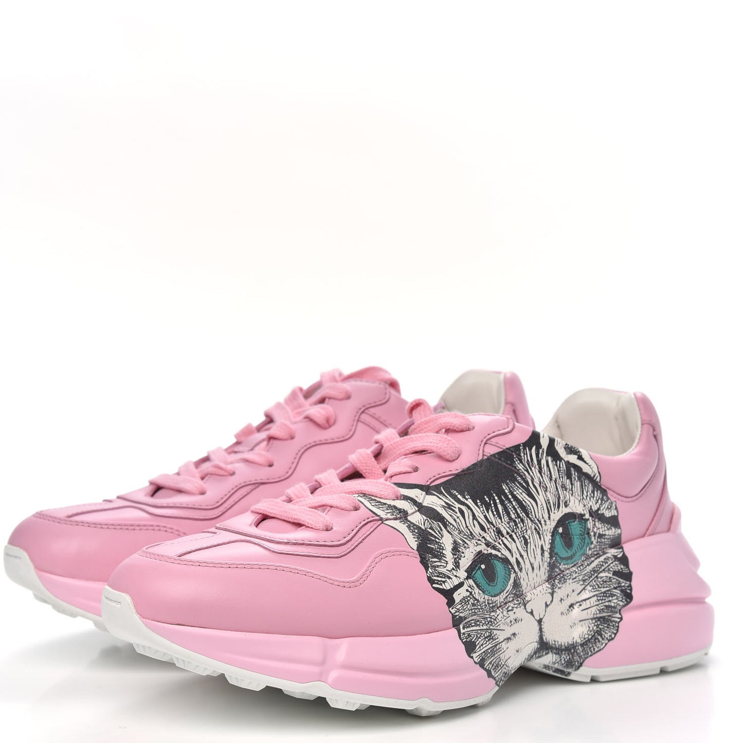 Calfskin Mystic Cat Rhyton Sneakers 38 Sugar Pink