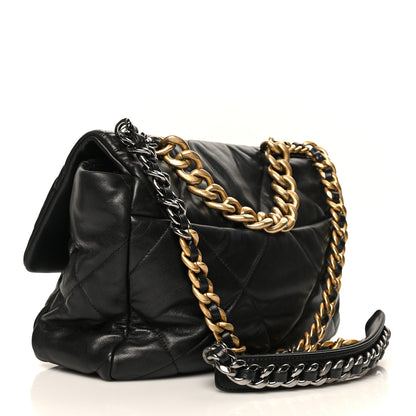 Chanel Goatskin Quilted Large Chanel 19 Flap Black 3 of 7