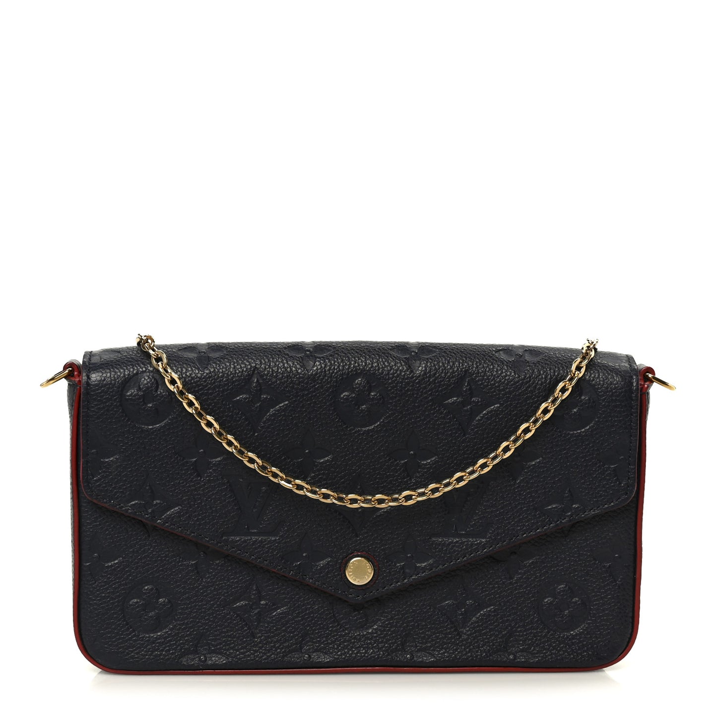 Empreinte Pochette Felicie Chain Wallet Marine Rouge
